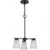 Progress Lighting Tanner 3 - Light Chandelier in  Matte Black - 2 of 3