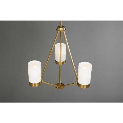 Elevate Polished Chrome 3-Light Chandelier with Glass Shades