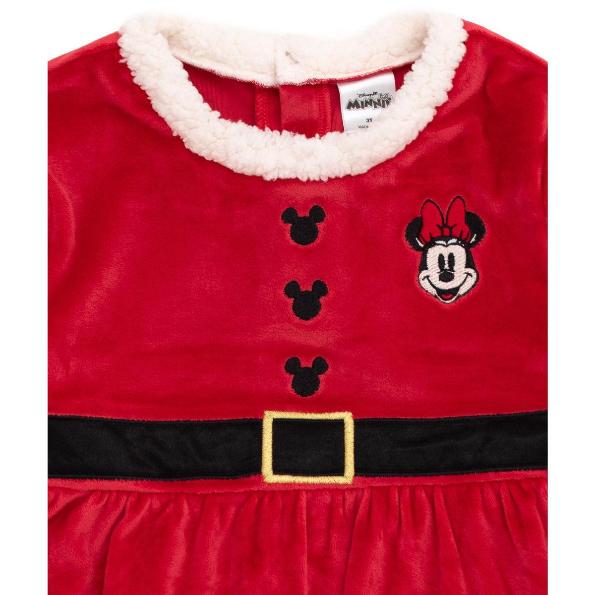 Disney Minnie Mouse Minnie Mouse Christmas Dress Santa Hat Outfit Set Newborn to Infant - thumbnail 6