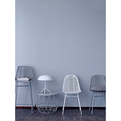 Desert Fields 42" Grey Rattan and Metal Contemporary Bar Stool