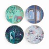 Sara Miller India Cake Plates, Set of 4 - 8 Inch Fine China Dessert Plates with 22ct Gold, British Tableware Featuring Exotic Wildlife - 2 of 4