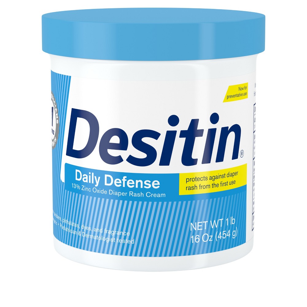 Desitin Daily Defense 13% Zinc Oxide Diaper Rash Cream Jar 16 oz. product package
