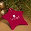 Chapman University Primary Logo StarShaped Porcelain Holiday Christmas Tree Ornament  3.1" - 4 of 4