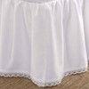 Luxury Bedskirt, Twin, White, Anti - Wrinkle, Fade Resistant, Stylish Design 75" X 35" - 3 of 4