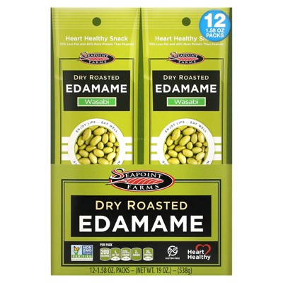 Seapoint Farms Dry Roasted Edamame, Wasabi, 12 Packs, 1.58 Oz (45 G ...