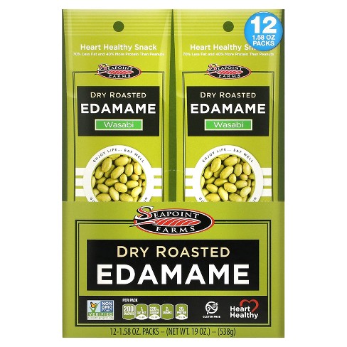 Seapoint Farms Dry Roasted Edamame, Wasabi, 12 Packs, 1.58 Oz (45 G 