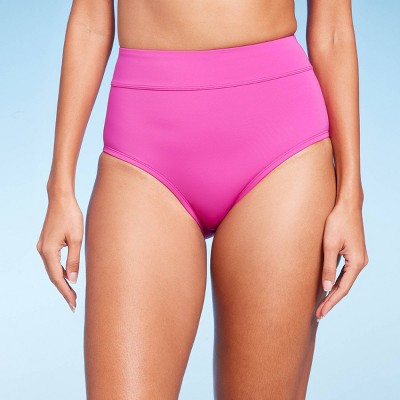 Women's Full Coverage Tummy Control High Waist Bikini Bottom - Kona Sol™  Pink M : Target