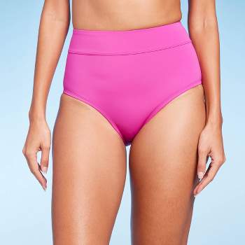 Women's Tropical Print Tummy Control Full Coverage High Waist Bikini Bottom  - Kona Sol™ Orange Xl : Target