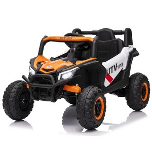 12V Kids UTV Ride-On Truck w/ Remote - 4WD/2WD Switchable, EVA Tires, Bluetooth, LED Lights (Ages 3-8, 133lbs Capacity) - 1 of 4