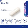 Pure Encapsulations Zinc 15 mg - Immune System Support, Growth and Development, Wound Healing, Prostate, and Reproductive Health - image 3 of 4