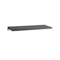 8" x 24" Floating Wall Shelf with Aluminum Bar Black - Danya B.