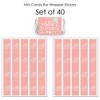 Big Dot of Happiness Girl Little Pumpkin - Mini Candy Bar Wrapper Stickers - Fall Birthday Party or Baby Shower Small Favors - 40 Count - 3 of 4