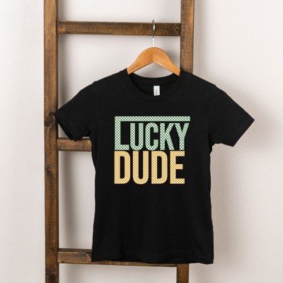 The Juniper Shop Block Checkered Lucky Dude Youth Short Sleeve Tee
