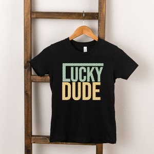 The Juniper Shop Block Checkered Lucky Dude Toddler Short Sleeve Tee - 1 of 2