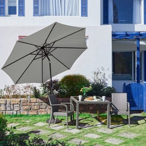HYLEORY 120" Lighted Market Umbrella/ Size: 94.5" H x 120" W x 120" D - 1 of 4