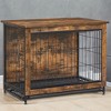 Dog Crate Furniture, 32.5" Side End Table, Modern Kennel for Dogs Indoor up to 45 lb, Heavy-Duty Dog Cage, Double-Door Dog House - 3 of 4