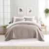 FIONECA Quilted Floral Microfiber Coverlet Set with Matching Shams All Season Machine Washable - 4 of 4
