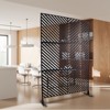 DSVIMOY Outdoor & Indoor Privacy Screen, Freestanding Decorative Privacy Screen for Deck Balcony Patio, Black, 48"*76"*16" - 4 of 4