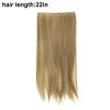 Unique Bargains Women's Straight Long Hair Hair Extensions High Temperature Fiber Mixed Light Gold Tone 1 Pc - 3 of 3
