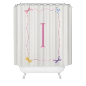 Deny Designs April Lane Art Simple Bow Monogram Shower Curtain - 1 of 3