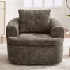 Whisen 36.6" Swivel Sofa Chair, Swivel Round Chair & Couch with Dual-layer Cushion Design - 3 of 4