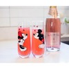 Silver Buffalo Mickey and Minnie Kiss Hearts Stemless Fluted Glassware Exclusive | Set of 2 - 3 of 4