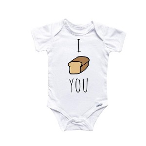 I Loaf You Bread Baking Onesie® Baby Boy Girl Clothes Infant Bodysuit Funny Cute Newborn GS1 - 1 of 3