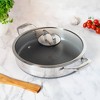 Livwell Brands Diamond Clad 5qt Hybrid Nonstick Stainless Steel Saute Pan and Lid: Tri Ply, Oven & Dishwasher Safe, 12.5" - 2 of 4