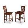 HomeStock 3-Pc Mahogany Finish Solid Wood Top - Dining Room Set - Seats 4 - 4 of 4