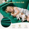 Dyonery 57" Small Loveseat Sofa, Comfy Velvet Mini Love Seat Couches with Throw Pillow for Small Spaces, Tool-Free Setup Sofa Couch - 3 of 4