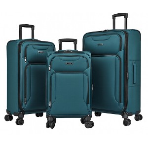 World Traveler Dejuno Jasper 3-Piece Lightweight Expandable Spinner Luggage Set - 1 of 3