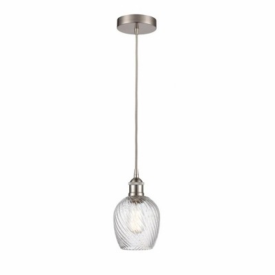 Salina - 1 Light Cord Hung Mini Pendant In Industrial Style-9.75 Inches Tall and 5 Inches Wide