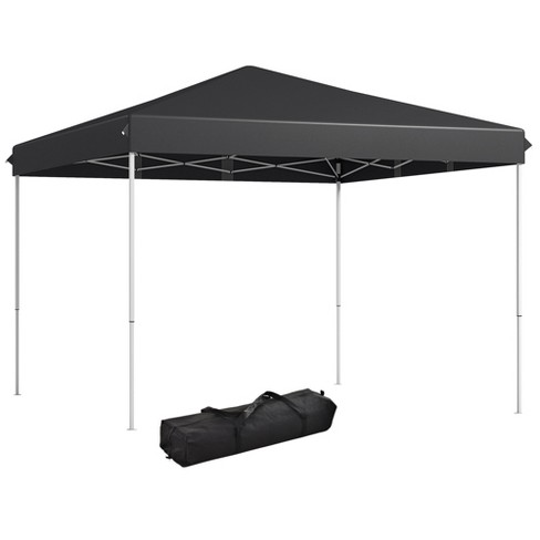 Outsunny 13 X 13 Pop up Gazebo Tent With 3 level Adjustable Height Instant Canopy Sun Shade Shelter With Carry Bag For Camping Parties Gray Target