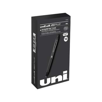 uni-ball uniball 207 Plus+ Retractable Gel Pens Medium Point 0.7mm Black Ink 12/Pack (70462)