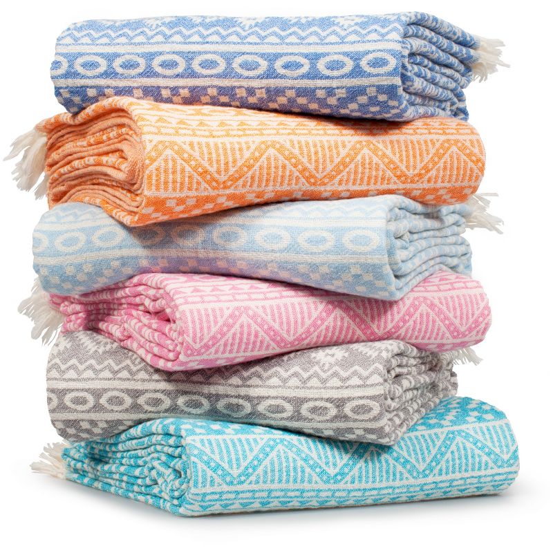 70&#34;x35&#34; Sea Breeze Pestemal Beach Towel Gray - Linum Home Textiles, 5 of 6