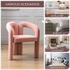 Vynxaria Contemporary Designed Velvet Fabric Upholstered Accent Chair for Living Room set of 2,Pink - 2 of 4