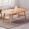 NicBex 47 Inch Rectangle Coffee Table with 2-Tier Storage,Farmhouse Center Table for Living Room,Bedroom - 2 of 4