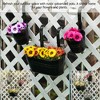 Gardenised Set of 3 Metal Hanging Railing Planters with Detachable Hooks Decorative Outdoor Set for Balcony Patio Deck or Fence - 4 of 4