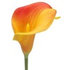 Duovlo 20pcs Calla Lily Bridal Wedding Bouquet Lataex Real Touch Artificial Flower Home Party Decor (Sunset) - 2 of 4