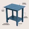 JONATHAN Y Kellie 16.1" Cottage Classic Slatted Solid Acacia Wood Indoor/Outdoor Side Table with Shelf - 3 of 4