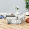 NicBex 12.00" H Square Coffee Table Center Dining Table with Imitation Marble Pattern Top for Living Room - 4 of 4
