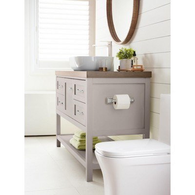 Chrome Pivoting Double Post Toilet Paper Holder