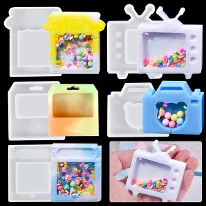 JDICTION 5pcs Shaker Mold Set, Silicone Mold for Epoxy Resin Keychain & Pendant, DIY Jewelry Making, Craft Decorations and Gift Supplies - 1 of 4