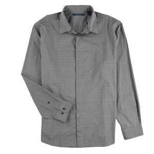 Perry Ellis Mens Dot and Grid Button Up Shirt - 1 of 2