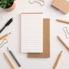 Anna-Kaci 10-Piece Minimalist Notepad Set with Kraft Covers and Tear-Off Pages 50 Pages 5.5x2.7in - 2 of 3