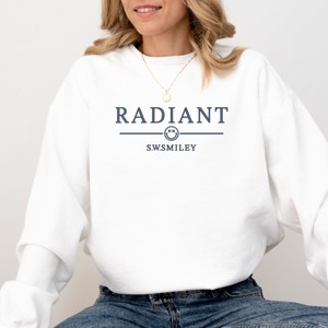 Simply Sage Market S.W.Smiley Embroidered Radiant Smiley Outline Garment Dyed Sweatshirt - 1 of 4
