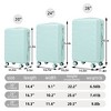 Lyngins 3-Piece Stylish Vertical Stripe Family Hardside Luggage Set – 20" Carry on Luggage, 24" & 28" Suitcases, Waterproof Anti-Scratch ABS Shell - 3 of 4