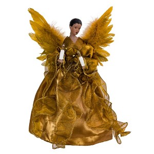 Kurt Adler 13" UL 10-Light Gold Angel Treetop - 1 of 4