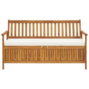 vidaXL Bench Brown Solid Acacia wood Medium Storage Bench Rectangular - 1 of 4