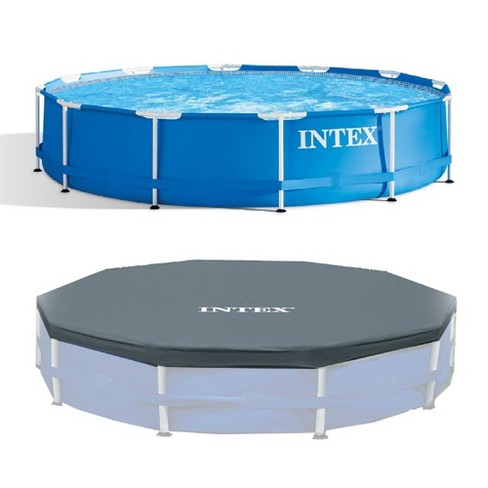Intex 12 Foot X 30 In. Above Ground Pool Intex 12 Foot Round Pool Cover : Target